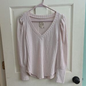 Chaser Soft Pink Ribbed Knit Top